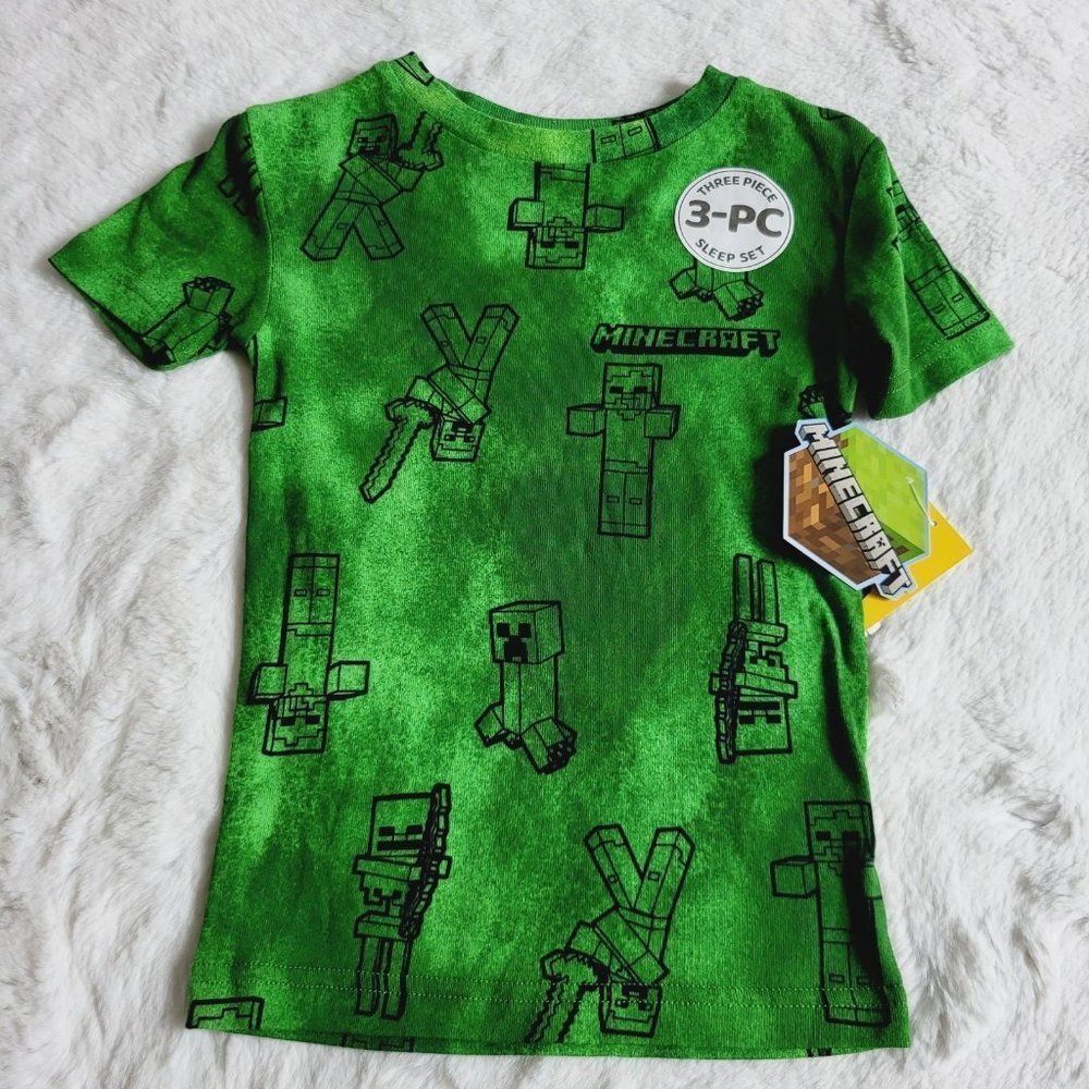 Boys' Minecraft 3pc Pajama Set, 3KIDH-BG - Picture 3 of 5